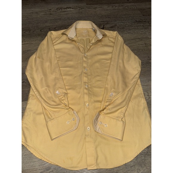 Bugatchi Other - Bugatchi  yellow long sleeve size 16 32–33 Men's Dress Shirt Spring Summer